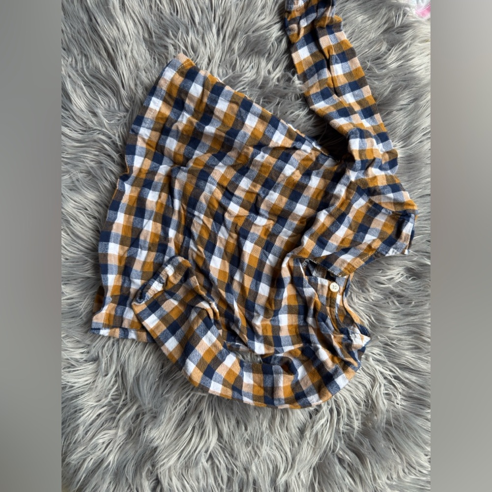 Plaid Gingham Baby Girls Blouse Shirt Top